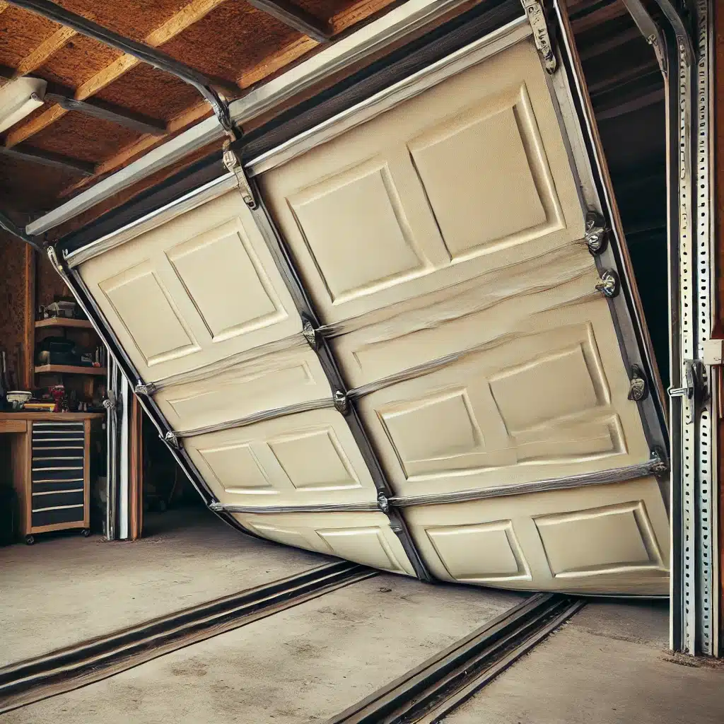 garage door off track