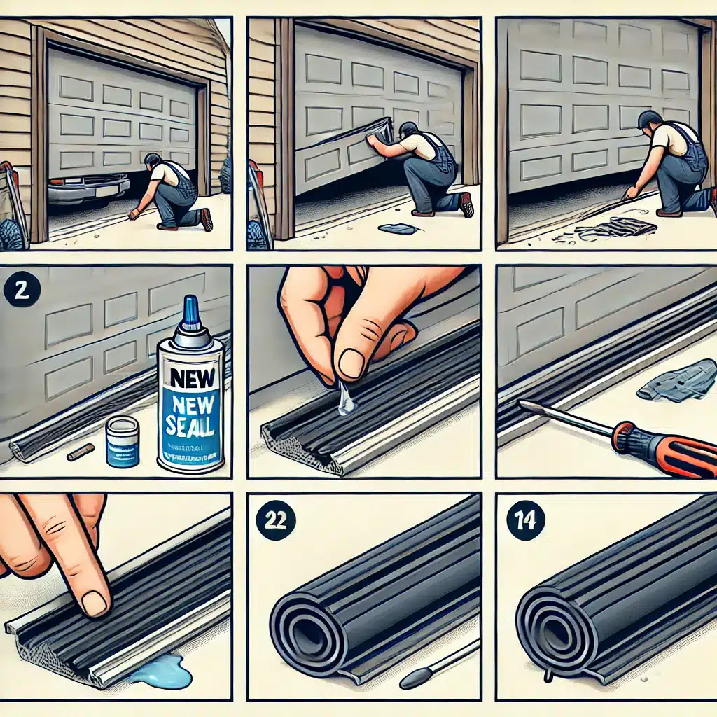 how to change garage door seal